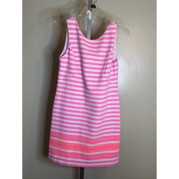 Lilly Pulitzer Women Stripe Shift Dress Sz Small Pink  Eden Tropical Mini Dress - Picture 8 of 16